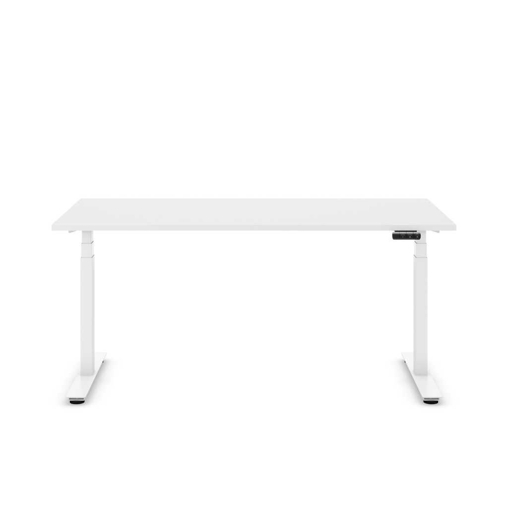 Höhenverstellbarer Schreibtisch Ecolift® Plus Weiß Dekor/Weiß 120x80