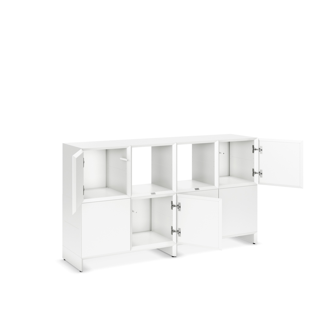 Sideboard Masterbox® B 160 x H 90 cm 2 OH, Weiss