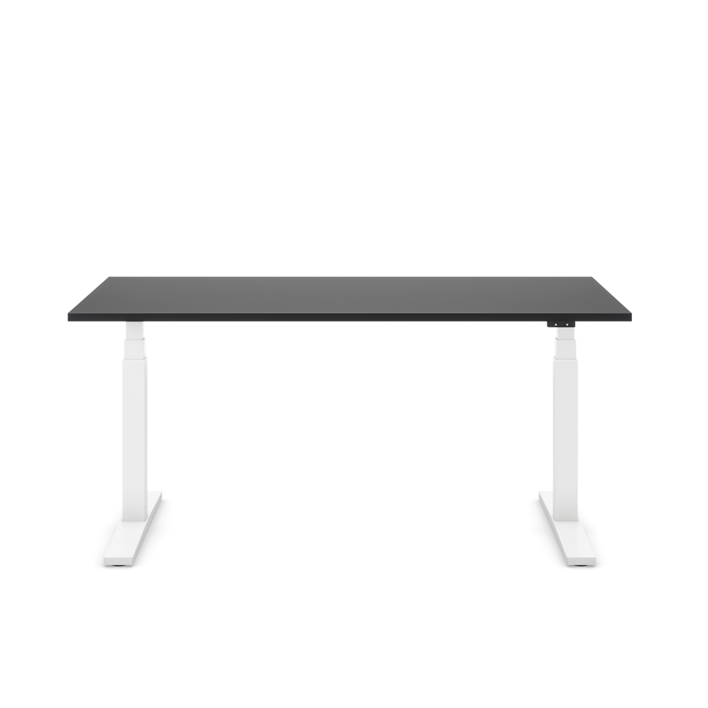 Höhenverstellbarer Schreibtisch Imperio® Lift Q2 Schwarz Dekor/Weiss 160x80