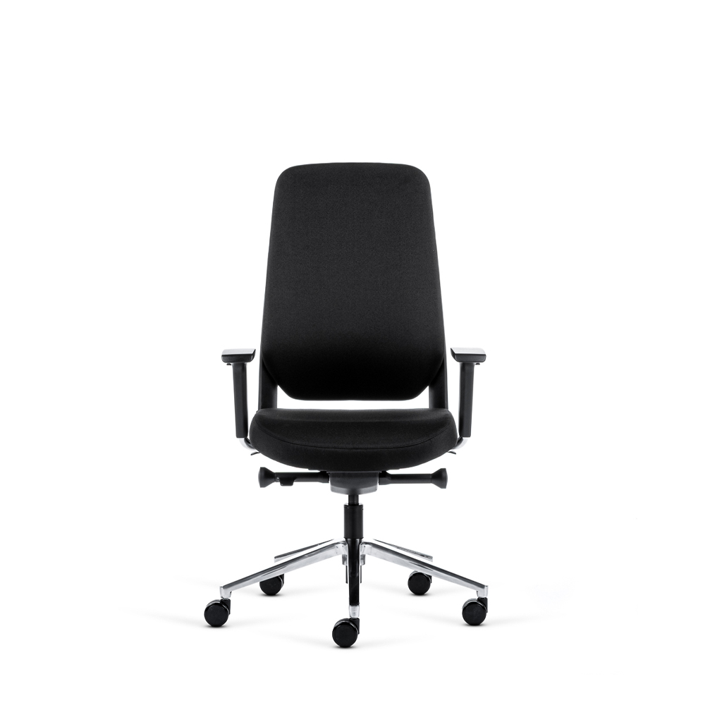 Teamo® Plush - Ergonomischer Bürostuhl, Vollpolster, Schwarz