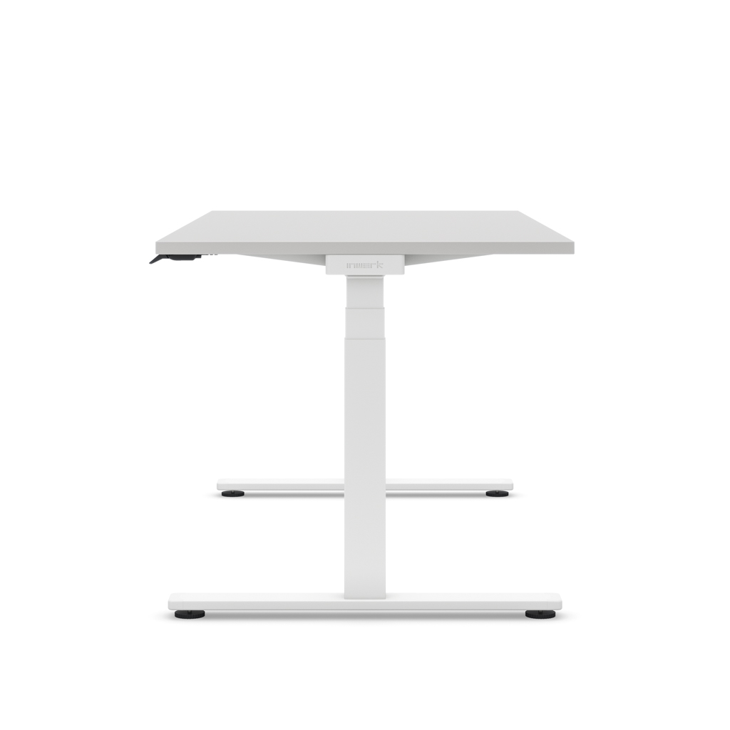 Höhenverstellbarer Schreibtisch Masterlift® Flex Light, Lichtgrau Dekor/Weiss 180x80