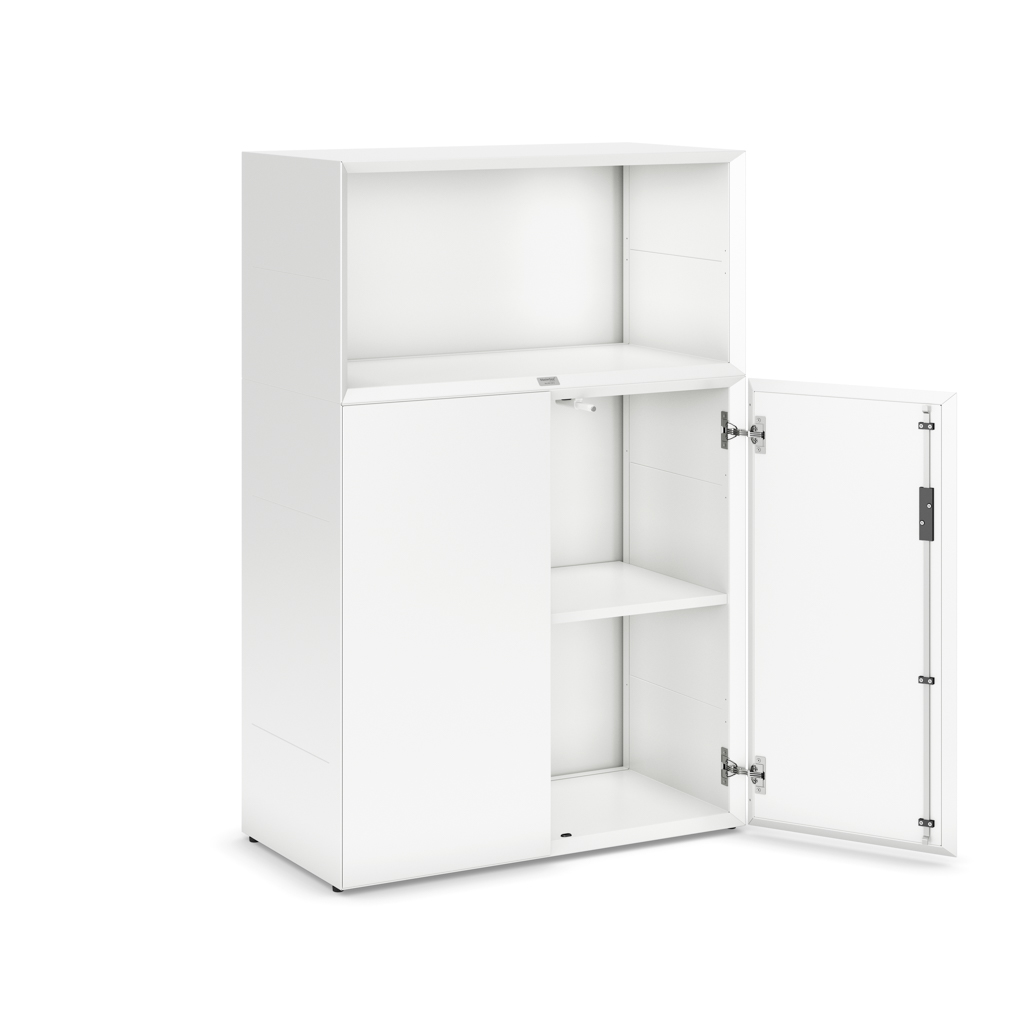 Sideboard Masterbox® B 80 x H 120 cm 3 OH, Weiss